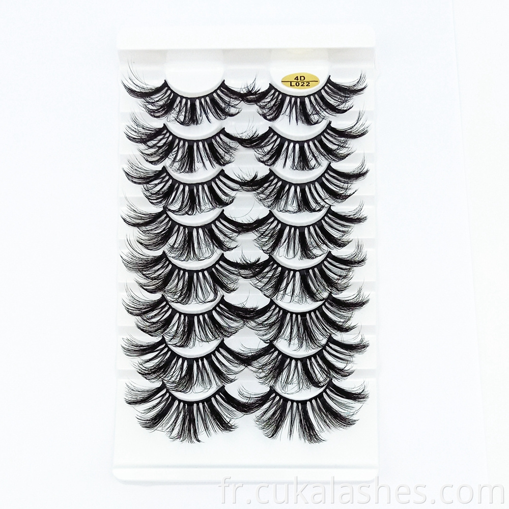 8 Pairs Eyelashes 25mm